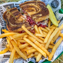 The Coffee Lodge - NY Rueben Sandwich w/ French Fries $8.56