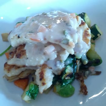 Think Cafe - Delicate Sand Dabs, great, garlicky vegs - New American Near Me - San Pedro, California Think Cafe - Delicate Sand Dabs, great, garlicky vegs - New American Near Me - San Pedro, California