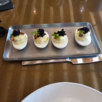 Carson Kitchen - Devil eggs with caviar and pancetta - New American Near Me - Las Vegas, Nevada Carson Kitchen - Devil eggs with caviar and pancetta - New American Near Me - Las Vegas, Nevada