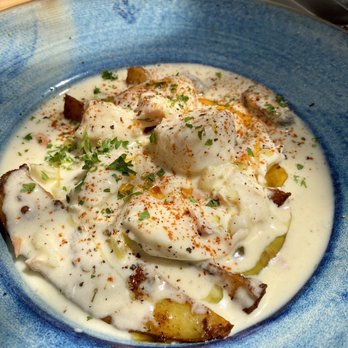 Blue Mussel Cafe - Seafood chowder poutine - Seafood Near Me - Rustico, Prince Edward Island