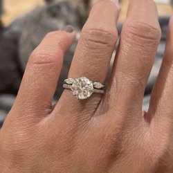 Belrose Estate Jewelers - Custom marquise diamond platinum ring