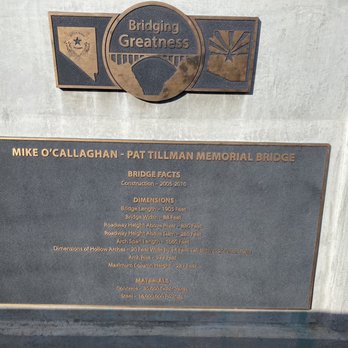 Mike O'Callaghan - Pat Tillman Memorial Bridge - Landmarks & Historical Buildings Near Me - Clark County, Nevada Mike O'Callaghan - Pat Tillman Memorial Bridge - Landmarks & Historical Buildings Near Me - Clark County, Nevada