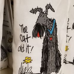 Molly's Meanderings - Night shirt that shows the pic of a dog that says "The cat did it" 4.22.18