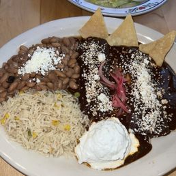 Chicken mole enchiladas Chicken mole enchiladas