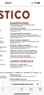 Menu photo 1 Rustico Alexandria, VA Menu photo 1 Rustico Alexandria, VA