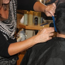The Look - Lori perfecting a Men's haircut