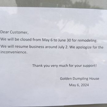 Golden Dumpling House - Temporarily closed until about July 2nd. - Chinese Near Me - Houston, Texas Golden Dumpling House - Temporarily closed until about July 2nd. - Chinese Near Me - Houston, Texas