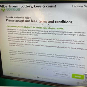 Albertsons - After rolling eight rolls of coins & looking at remaining pile in front of me... I remembered Coinstar! - Grocery Near Me - Laguna Niguel, California Albertsons - After rolling eight rolls of coins & looking at remaining pile in front of me... I remembered Coinstar! - Grocery Near Me - Laguna Niguel, California