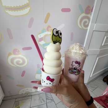 Hello Kitty Cafe - Soft serve and a strawberry milkshake - Cafes Near Me - Irvine, California Hello Kitty Cafe - Soft serve and a strawberry milkshake - Cafes Near Me - Irvine, California