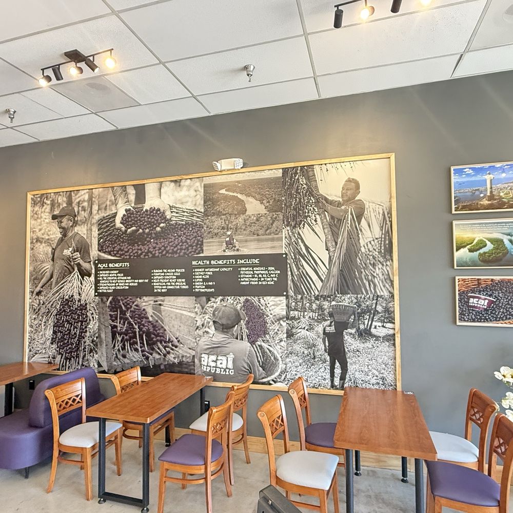 Acai Republic - This is part of the dining area which tells how healthy açaí is for you with the nutrition - Acai Bowls Near Me - Simi Valley, California