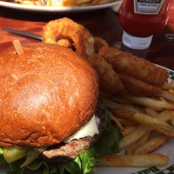 Barney's Beanery - Mexi burger with half fries half onion rings.. - Breakfast & Brunch Near Me - Santa Monica, California