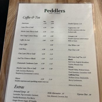 Peddlers Cafe & Catering  - Coffee and tea menu - Breakfast & Brunch Near Me - Ogden, Utah