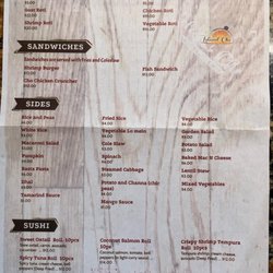 Island Cho - Menu