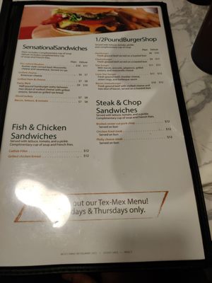 Menu photo 1 Nick's Family Restaurant Denison, TX Menu photo 1 Nick's Family Restaurant Denison, TX