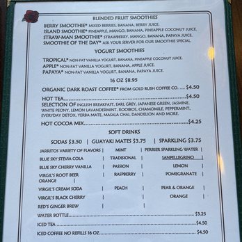 The Woodrose Cafe - menu June 2025 - Breakfast & Brunch Near Me - Garberville, California