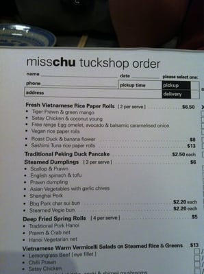 Menu photo 4 MissChu Melbourne, VIC Menu photo 4 MissChu Melbourne, VIC