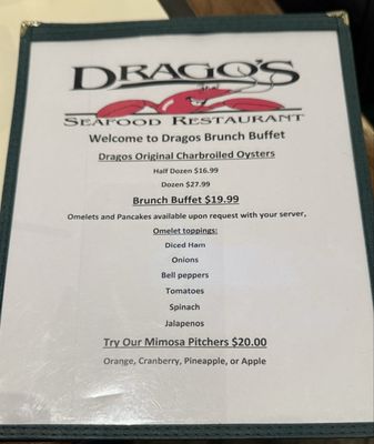 Menu photo 5 Drago's Seafood Restaurant at L'Auberge Lake Charles Lake Charles, LA