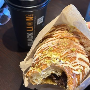 Black Lion Cafe - Nutella Pistachio Croissant - Coffee & Tea Near Me - Rockville, Maryland