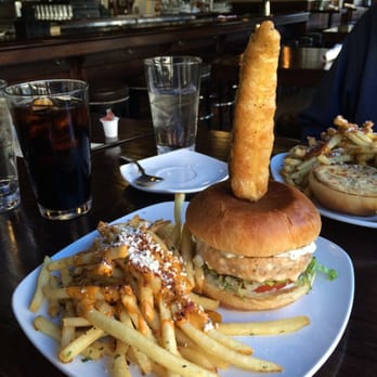 The Harding Tavern - My salmon sandwich has a hard-on! - New American Near Me - Chicago, Illinois The Harding Tavern - My salmon sandwich has a hard-on! - New American Near Me - Chicago, Illinois