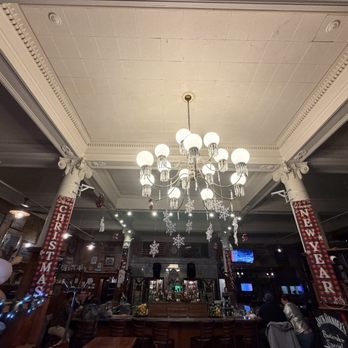 Father Paddy's - Look at the ceiling and lighting fixture! Really cool bar!! - Irish Pub Near Me - Woodland, California