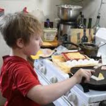 Cafe' Diem - My son Lucas Friesner learning how to make our breakfast sandwiches. - Cafes Near Me - South Bend, Indiana Cafe' Diem - My son Lucas Friesner learning how to make our breakfast sandwiches. - Cafes Near Me - South Bend, Indiana