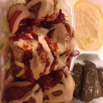 Merhaba Shawarma - Veggie Platter- falafel, grape leaves, hummus, salad. - Mediterranean Near Me - Clarkston, Georgia Merhaba Shawarma - Veggie Platter- falafel, grape leaves, hummus, salad. - Mediterranean Near Me - Clarkston, Georgia