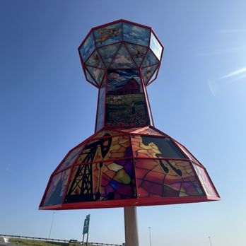 Route 66 Midpoint Marker - Push Pin - Wellston, OK Route 66 Mid Point in OK - Public Art Near Me - Wellston, Oklahoma