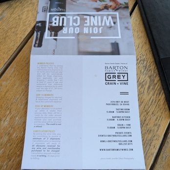 Barton Family Winery And Grey Wolf Cellars - Wine Tasting Room Near Me - Paso Robles, California