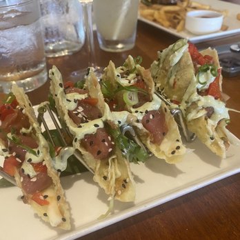 Tommy Bahama - Poke tacos (appetizer) - Seafood Near Me - Kihei, Hawaii Tommy Bahama - Poke tacos (appetizer) - Seafood Near Me - Kihei, Hawaii