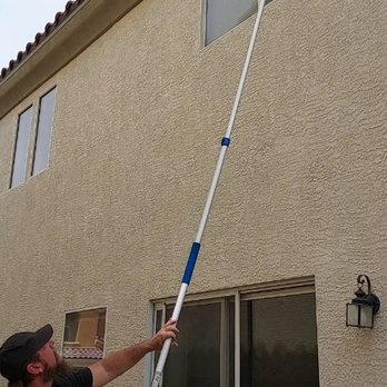 Silver State Squeegee Squad - Window cleaning pole work on 2 story residential home. - Window Washing Near Me