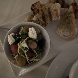 Olive and cheese appetizer
