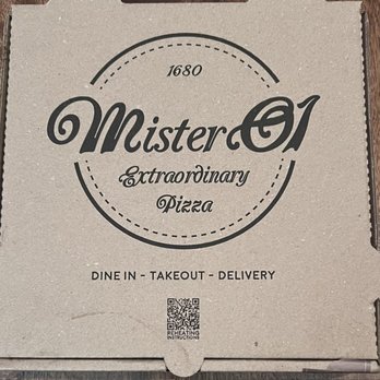 Mister01 Extraordinary Pizza - To go box - Italian Near Me - Dallas, Texas
