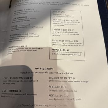 Casa Teresa - Menu - Spanish Near Me - Washington, DC, District of Columbia