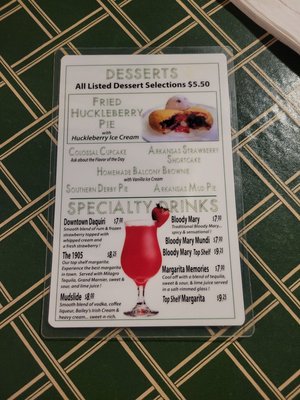 Menu photo 6 Balcony Bar & Restaurant Eureka Springs, AR