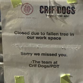 Crif Dogs - Closed - Hot Dogs Near Me - New York, New York Crif Dogs - Closed - Hot Dogs Near Me - New York, New York