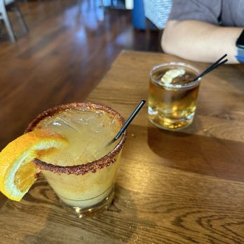 Plank's Tavern on the Water - Morning margarita and banana drink - New American Near Me - St. Joseph, Michigan