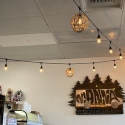 Manna Japanese Comfort Food - Manna sign and string lights