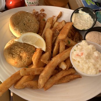 Doc's Seafood & Steaks - Crab cakes and fries - Seafood Near Me - Corpus Christi, Texas