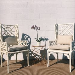 Consign By Design - Cream Bamboo Side Chairs