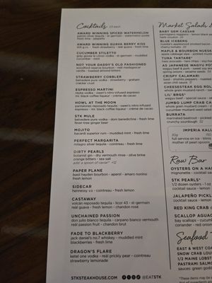 Menu photo 3 STK Steakhouse Washington, DC, DC Menu photo 3 STK Steakhouse Washington, DC, DC