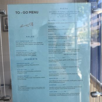 Rose Pizzeria - to go menu - Pizza Near Me - Berkeley, California