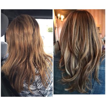 Izel Salon & Spa - Before & After a refreshing balayage with a toner and a sweet blow out!!! WOW what a difference! - Hair Salons Near Me - Saint Charles, Illinois Izel Salon & Spa - Before & After a refreshing balayage with a toner and a sweet blow out!!! WOW what a difference! - Hair Salons Near Me - Saint Charles, Illinois