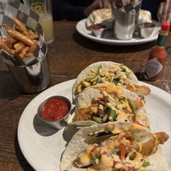Harlee’s Tap and Grille - Fish Tacos, A+ with the pickled veg & fish crispy af