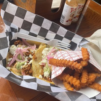 Hauck's Corner - Soyrizo and potato tacos and sweet potato fries - Bars Near Me - Louisville, Kentucky Hauck's Corner - Soyrizo and potato tacos and sweet potato fries - Bars Near Me - Louisville, Kentucky