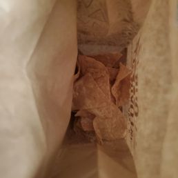 This is what you get when you order a regular size bag of chips. Literally 15 chips is all I got. Disappointing.