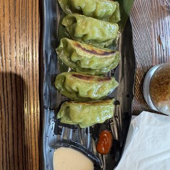 HINODEYA Ramen Union Square - Green Gyoza (5 pcs) Vegan - Ramen Near Me - San Francisco, California