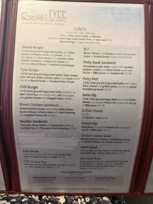 Menu photo 2 Tyee Restaurant & Motel Coupeville, WA Menu photo 2 Tyee Restaurant & Motel Coupeville, WA