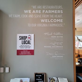 Founding Farmers Tysons - founding farmers welcome sign - New American Near Me - Tysons, Virginia Founding Farmers Tysons - founding farmers welcome sign - New American Near Me - Tysons, Virginia