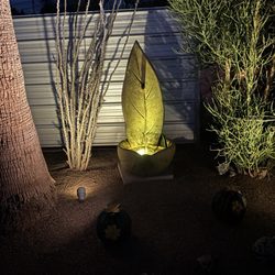Leo's Pottery - Fountain in place at our home.