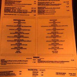 Food menu